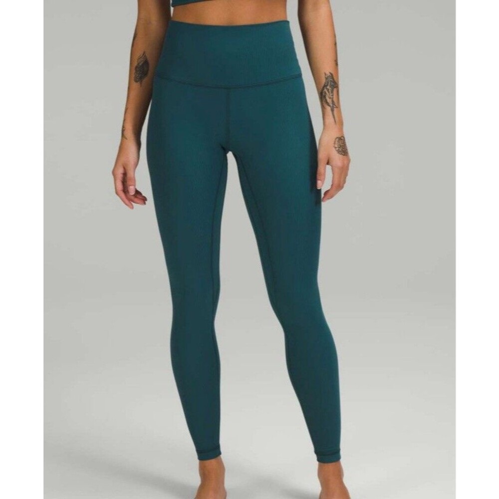 Lululemon Align Ribbed High-Rise Pant 28"Green Jasper Size 2 Sold Out